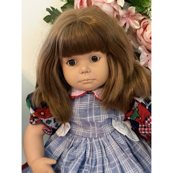 Rare Vintage Geli Doll with Original Outfit Brown Eyes and Hair 18" From Mexico - Picture 4 of 16